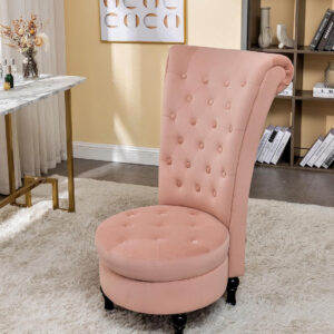 Retro High-Back Velvet Accent Chairs