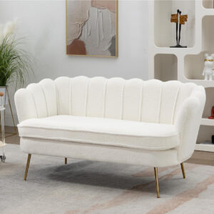 Teddy Small Sofa with Gold Metal Legs