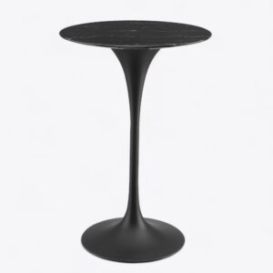 Camila Black / Black Marble Highboy Table