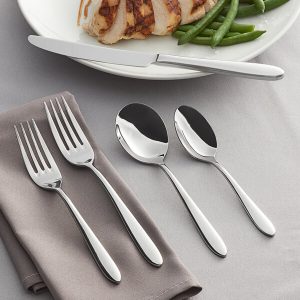 Acopa Remy 18/8 Stainless Steel Extra Heavy Weight Flatware 5 Piece Set